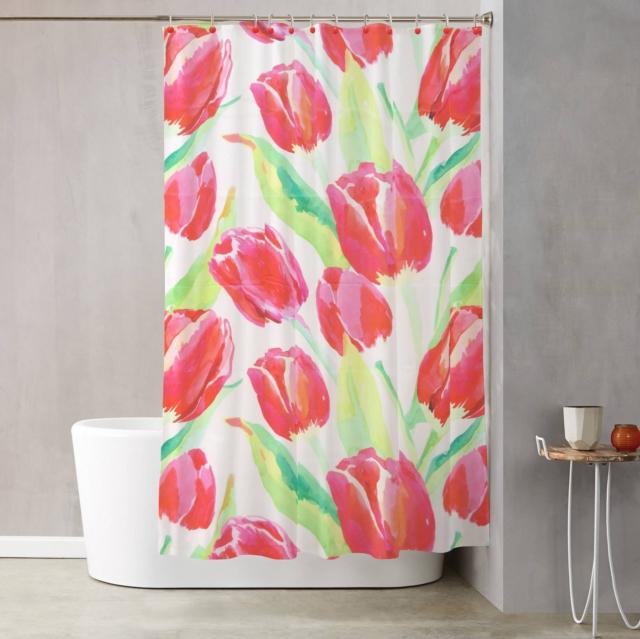 biancheria bagno tenda doccia Tulipano di Kasanova biancheria bagno tenda doccia Tulipano di Kasanova