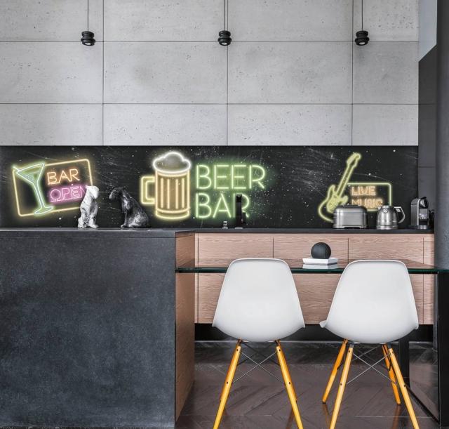 alzata per cucina kitchen bottom creative space policarbonato retrostampato illuminato scritte fluo alzata per cucina kitchen bottom creative space policarbonato retrostampato illuminato scritte fluo