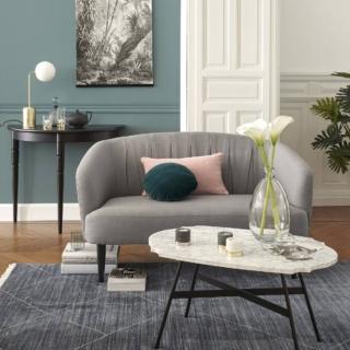 divano due posti sweetie la redoute rivestimento misto lino grigio perla divano due posti sweetie la redoute rivestimento misto lino grigio perla