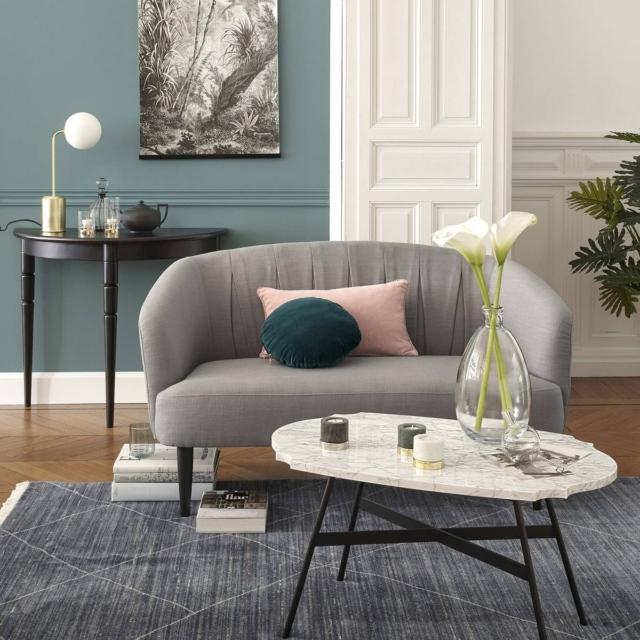 divano due posti sweetie la redoute rivestimento misto lino grigio perla divano due posti sweetie la redoute rivestimento misto lino grigio perla