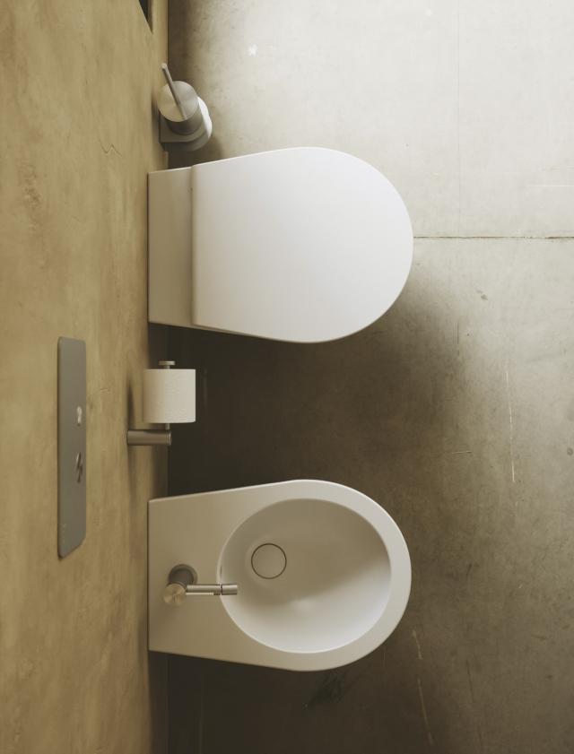sanitari sospesi compatti serie Bull500 di SDR in ceramica finitura panna sanitari sospesi compatti serie Bull500 di SDR in ceramica finitura panna