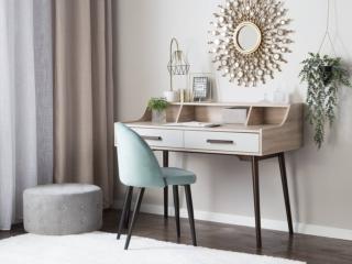 scrivania alloa beliani laminato grigio marrone cassetti scrivania alloa beliani laminato grigio marrone cassetti