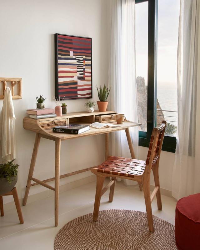 scrivania nalu kave home legno massello mindi effetto invecchiato cassettini rattan scrivania nalu kave home legno massello mindi effetto invecchiato cassettini rattan