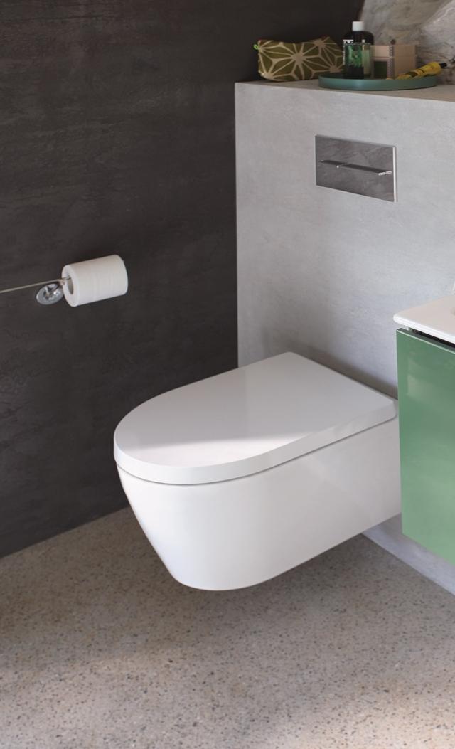 vaso sospeso Compact Rimless della serie ME by Starck di Duravit senza brida vaso sospeso Compact Rimless della serie ME by Starck di Duravit senza brida