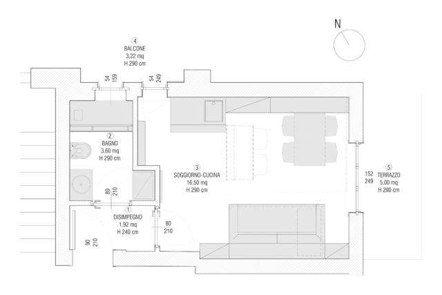 planimetria progetto castrignano per casa di 25 mq al mare planimetria progetto castrignano per casa di 25 mq al mare
