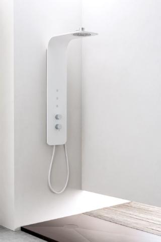colonna doccia multifunzione Victoria di Arcom design minimal colore bianco colonna doccia multifunzione Victoria di Arcom design minimal colore bianco