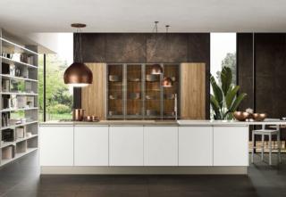 cucina bianca aria febal casa laccato opaco bianco decorativo legno colonne vetrine isola banco snack cucina bianca aria febal casa laccato opaco bianco decorativo legno colonne vetrine isola banco snack