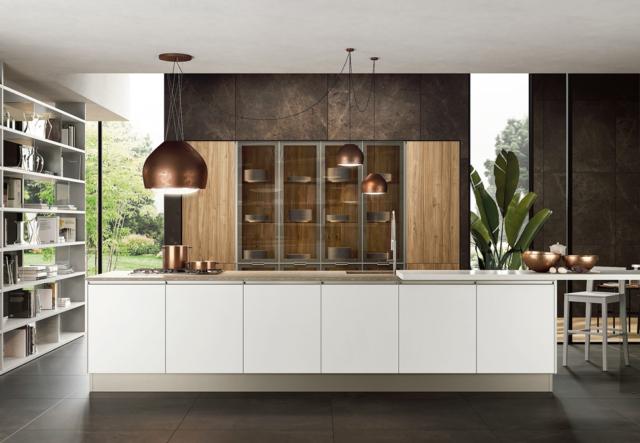 cucina bianca aria febal casa laccato opaco bianco decorativo legno colonne vetrine isola banco snack cucina bianca aria febal casa laccato opaco bianco decorativo legno colonne vetrine isola banco snack