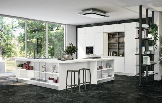 cucina bianca luna cucine lube colonne isola angolare piano snack sgabelli cucina bianca luna cucine lube colonne isola angolare piano snack sgabelli