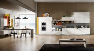 cucina bianca wega3 di arredo3 basi bianche MaxxiMatt Pet Opaco colonna laccato giallo ocra opaco vani giorno laccato marrone cucina bianca wega3 di arredo3 basi bianche MaxxiMatt Pet Opaco colonna laccato giallo ocra opaco vani giorno laccato marrone