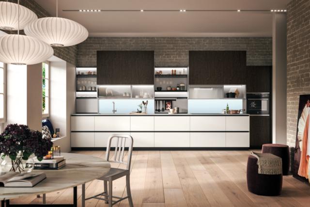 cucina-boiserie-attrezzata-link-snaidero-ante-laccato-opaco-bianco cucina-boiserie-attrezzata-link-snaidero-ante-laccato-opaco-bianco