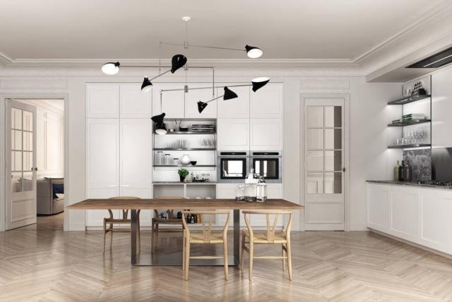 cucina retro tonalita neutre filo euromobil ante laccato bianco ottico opaco cucina retro tonalita neutre filo euromobil ante laccato bianco ottico opaco
