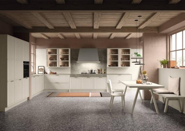 cucina retro tonalita neutre tosca stosa ante legno frassino beige angora cucina retro tonalita neutre tosca stosa ante legno frassino beige angora