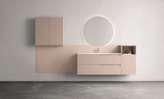 specchio rotondo Moon di Fiora colore nude specchio rotondo Moon di Fiora colore nude