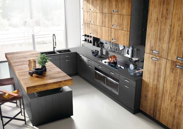 cucina penisola tradizionale lab 40 marchi cucine legno massello conifera finitura naturale grafite piano legno vecchio alto spessore cucina penisola tradizionale lab 40 marchi cucine legno massello conifera finitura naturale grafite piano legno vecchio alto spessore