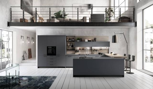 cucina aperta living mood scavolini ante fenix grigio bromo golfo cucina aperta living mood scavolini ante fenix grigio bromo golfo
