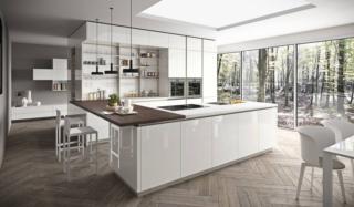 cucina aperta living r1 rastelli ante laccato lucido bianco isola piano snack cucina aperta living r1 rastelli ante laccato lucido bianco isola piano snack
