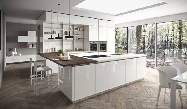 cucina aperta living r1 rastelli ante laccato lucido bianco isola piano snack cucina aperta living r1 rastelli ante laccato lucido bianco isola piano snack