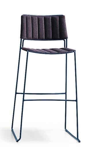 sgabello alto slim midj base slitta acciaio seduta schienale imbottito sgabello alto slim midj base slitta acciaio seduta schienale imbottito