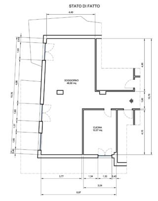 soggiorno cucina due soluzioni in pianta stato di fatto soggiorno cucina due soluzioni in pianta stato di fatto