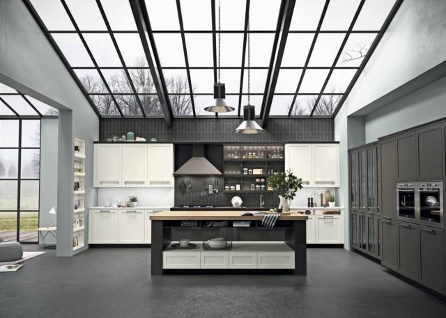 cucina isola hera snaidero laccato opaco nero ombra rovere moon top quarzo balcone cappa camino metallo verniciato cucina isola hera snaidero laccato opaco nero ombra rovere moon top quarzo balcone cappa camino metallo verniciato