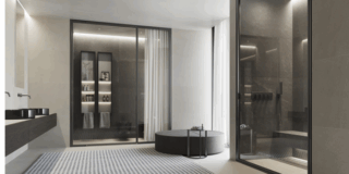 Docce grandi: maxi lastre di cristallo e profili minimal