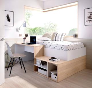 Pratico e funzionale il letto contenitore Krin di Deghi che può arredare anche una cameretta mini; è dotato di tre vani contenitore porta tutto e di un piano scrittoio. La struttura nelle finiture bianco e legno chiaro ne sottolinea lo stile nordico. Misura L 134 x P 195 x H 72 cm. Prezzo 207 euro. www.deghi.it Pratico e funzionale il letto contenitore Krin di Deghi che può arredare anche una cameretta mini; è dotato di tre vani contenitore porta tutto e di un piano scrittoio. La struttura nelle finiture bianco e legno chiaro ne sottolinea lo stile nordico. Misura L 134 x P 195 x H 72 cm. Prezzo 207 euro. www.deghi.it