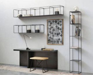 Nero ramato sablé per l'esile struttura di Slim Irony Column di Zeus in vendita su Archiproducts, lo scaffale alto e stretto con cinque ripiani quadrati. Le dimensioni contenute della base e lo sviluppo verticale permettono di sfuttare lo spazio anche in una zona di passaggio. Misura L 31 x P 31 x H 206 cm. Prezzo 841,80 euro. www.archiproducts.com Nero ramato sablé per l'esile struttura di Slim Irony Column di Zeus in vendita su Archiproducts, lo scaffale alto e stretto con cinque ripiani quadrati. Le dimensioni contenute della base e lo sviluppo verticale permettono di sfuttare lo spazio anche in una zona di passaggio. Misura L 31 x P 31 x H 206 cm. Prezzo 841,80 euro. www.archiproducts.com