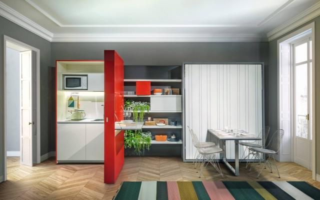 sistema trasformabile penelope 2 dining kitchen box clei versione basic laccato rosso melaminico sistema trasformabile penelope 2 dining kitchen box clei versione basic laccato rosso melaminico