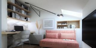 soggiorno sottotetto lampade a soffitto