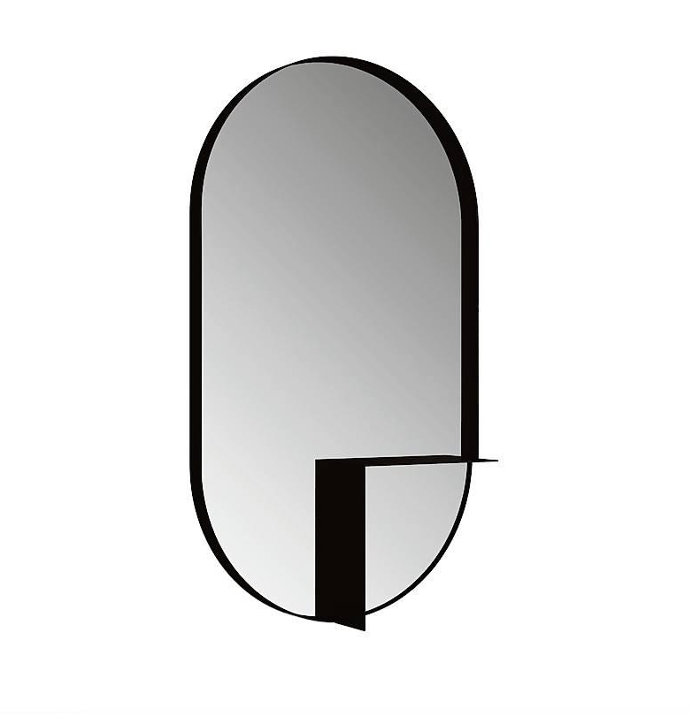 Nouveau Shelf di Ex.T (design Bernhardt & Vella) è uno specchio ovale con cornice in metallo e ripiano porta oggetti. Misura L 55 x P 7,5 x H 100 cm. Disponibile in tre finiture. Prezzo, Iva esclusa, del modello in foto nero 730 euro. www.ex-t.com Nouveau Shelf di Ex.T (design Bernhardt & Vella) è uno specchio ovale con cornice in metallo e ripiano porta oggetti. Misura L 55 x P 7,5 x H 100 cm. Disponibile in tre finiture. Prezzo, Iva esclusa, del modello in foto nero 730 euro. www.ex-t.com