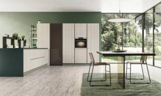 cucina forma L round lube penisola ante pet eucalipto nuvola cucina forma L round lube penisola ante pet eucalipto nuvola