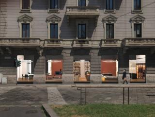 esterno dello showroom pianca e partners di via legnano a milano