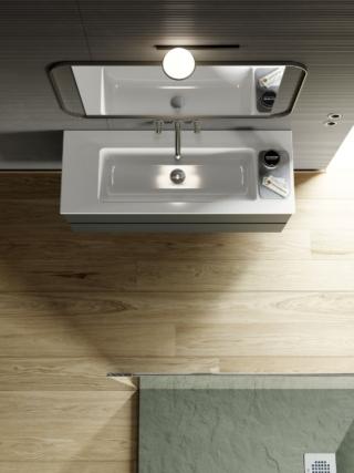 lavabo integrato collezione Pura di GSI con rivestimento ceramico Extraglaze Antibacterial lavabo integrato collezione Pura di GSI con rivestimento ceramico Extraglaze Antibacterial