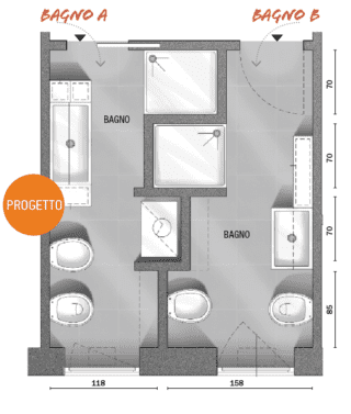 progetto ristrutturare bagno