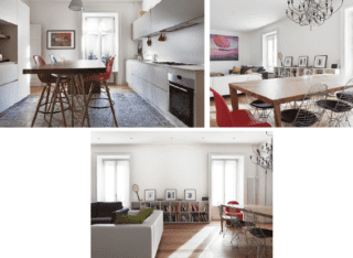 Un nuovo parquet ha favorito l'armonia tra spazi disomogenei e in precedenza separati