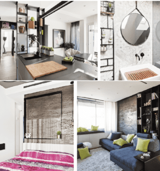 Lo spazio sotto la lunga finestra è sfruttato con basi, da usare anche come seduta