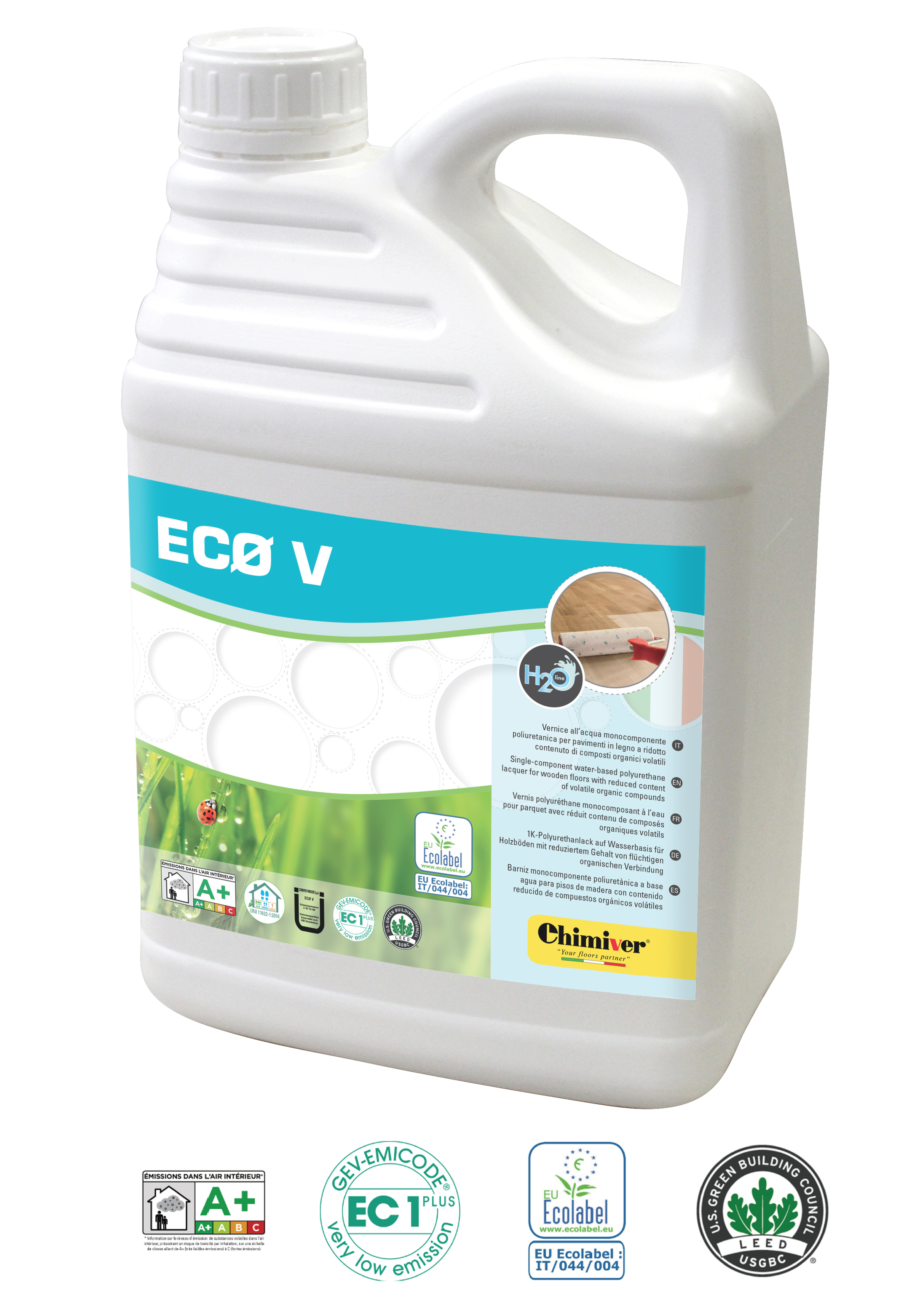 Ecø V di Chimiver è una vernice all'acqua monocomponente poliuretanica per pavimenti in legno a ridotto contenuto di composti organici volatili.
Garantisce elevata resistenza al calpestio e
all'abrasione. Conforme
ai requisiti del protocollo di certificazione LEED (Leadership in
Energy and Environmental Design).
Prodotto certificato Ecolabel. www.chimiver.com Ecø V di Chimiver è una vernice all'acqua monocomponente poliuretanica per pavimenti in legno a ridotto contenuto di composti organici volatili.
Garantisce elevata resistenza al calpestio e
all'abrasione. Conforme
ai requisiti del protocollo di certificazione LEED (Leadership in
Energy and Environmental Design).
Prodotto certificato Ecolabel. www.chimiver.com