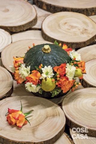 centrotavola con zucca e fiori centrotavola con zucca e fiori