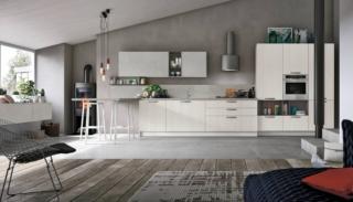 cucina-laminato-infinity-stosa-ante-termostrutturato-larice-bianco-laminato-metrico-cemento-bancone-penisola cucina-laminato-infinity-stosa-ante-termostrutturato-larice-bianco-laminato-metrico-cemento-bancone-penisola