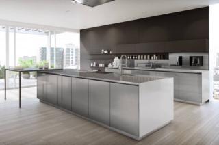 cucina stile industriale free steel euromobil ante acciaio satinato antimpronta pensili tavolo snack laccato nero assoluto cucina stile industriale free steel euromobil ante acciaio satinato antimpronta pensili tavolo snack laccato nero assoluto