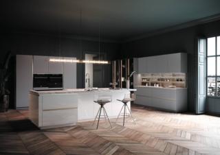 cucina stile moderno minimale charme 37 febal casa ante laccato bianco gole alluminio champagne isola cucina stile moderno minimale charme 37 febal casa ante laccato bianco gole alluminio champagne isola
