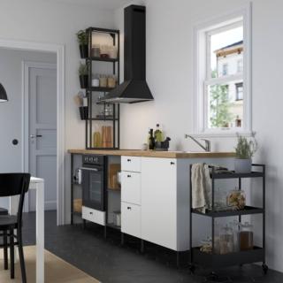 cucina stile moderno minimale enhet ikea ante frontali bianchi strutture acciaio grigio antracite cucina stile moderno minimale enhet ikea ante frontali bianchi strutture acciaio grigio antracite