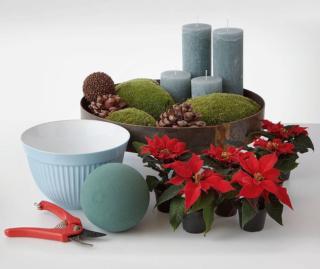 È stato qui utilizzato un vassoio rotondo, ma può essere anche di altra forma, e le dimensioni dovrebbero essere proporzionate rispetto a quelle del tavolo su cui si vuole poggiarlo. Tutti gli elementi presenti vanno scelti, per numero e misure, in base alla forma del contenitore che a lavoro ultimato deve risultare ricco ma ordinato. È stato qui utilizzato un vassoio rotondo, ma può essere anche di altra forma, e le dimensioni dovrebbero essere proporzionate rispetto a quelle del tavolo su cui si vuole poggiarlo. Tutti gli elementi presenti vanno scelti, per numero e misure, in base alla forma del contenitore che a lavoro ultimato deve risultare ricco ma ordinato.