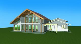 Progetto in 3D:
abitazione + corpo accessorio Progetto in 3D:
abitazione + corpo accessorio