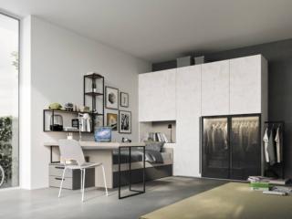 cameretta angolare secondo letto estraibile armadio ante vetro start t02 clever cameretta angolare secondo letto estraibile armadio ante vetro start t02 clever