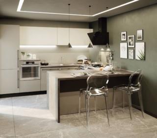 La cucina Pratica 28 di La Casa Moderna è dotata di una comoda penisola che permette di aumentare la superficie di appoggio e che funge da comodo bancone snack. La colorazione chiara rende la composizione luminosa ed elegante. Un modulo base da 60 cm con un'anta, prezzo a partire da 253 euro.  www.lacasamoderna.com La cucina Pratica 28 di La Casa Moderna è dotata di una comoda penisola che permette di aumentare la superficie di appoggio e che funge da comodo bancone snack. La colorazione chiara rende la composizione luminosa ed elegante. Un modulo base da 60 cm con un'anta, prezzo a partire da 253 euro.  www.lacasamoderna.com