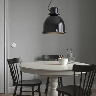 lampadario sospensione scenografico svartnora ikea cupola metallo nero saliscendi lampadario sospensione scenografico svartnora ikea cupola metallo nero saliscendi