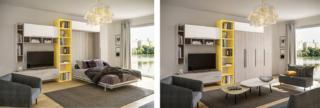 letto bilanciato struttura nobilitato olmo laccato bianco giallo cm222 giessegi aperto chiuso letto bilanciato struttura nobilitato olmo laccato bianco giallo cm222 giessegi aperto chiuso