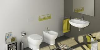 sanitari pavimento filo parete collezione Tesi di Ideal Standard